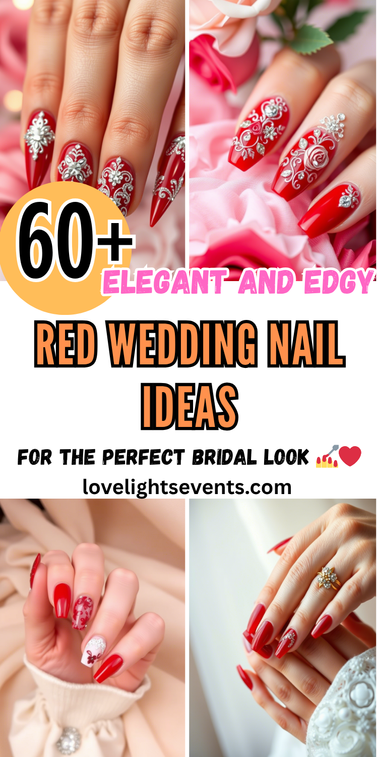 29+ Red Wedding Nail Ideas for the Perfect Bridal Look 💅❤️