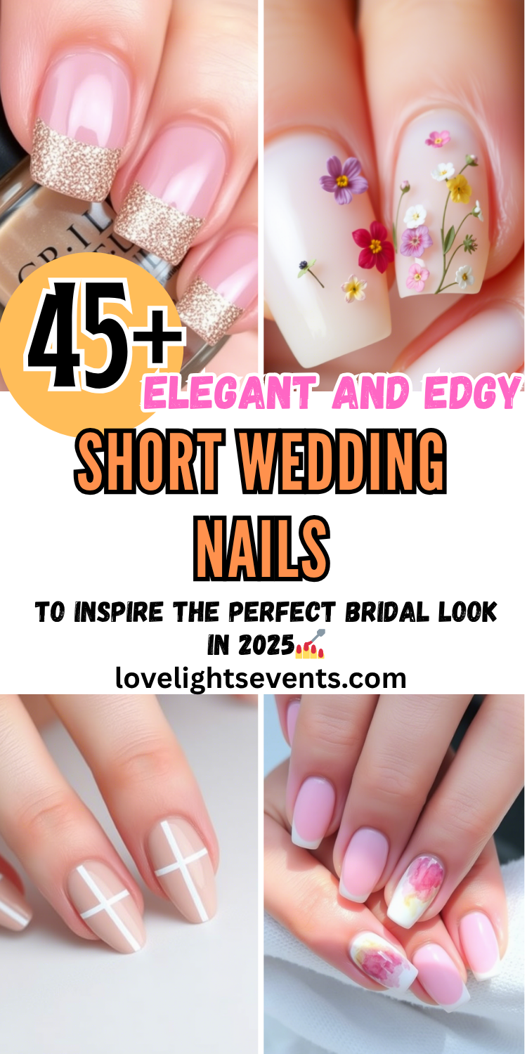 45+ Short Wedding Nails to Inspire the Perfect Bridal Look in 2025💅