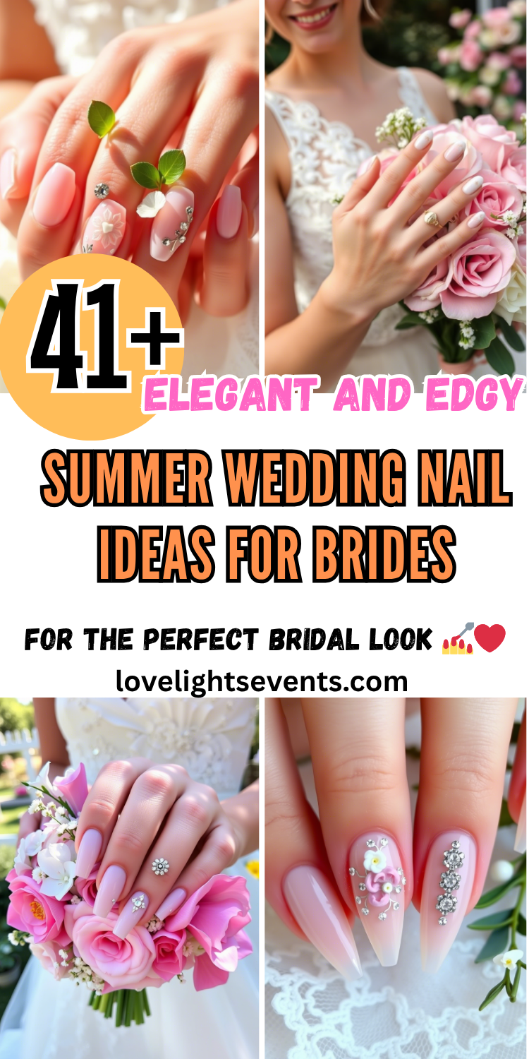 41+ Summer Wedding Nail Ideas for Brides: Elegant, Trendy & Timeless Designs 💅🌸