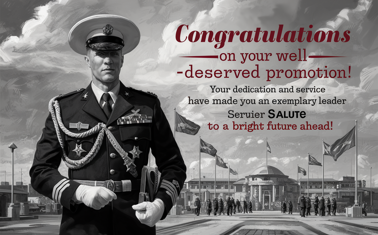 Congratulations Messages for Military Promotion