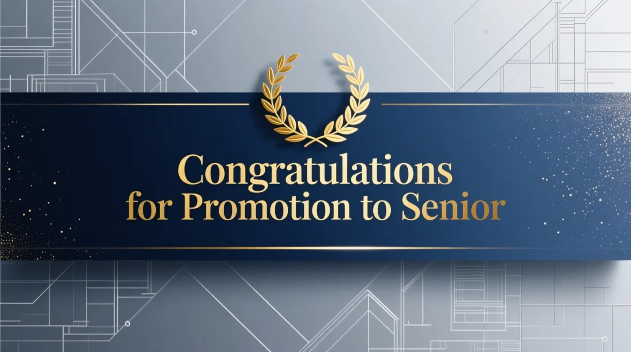 Congratulations for Promotion to Senior Messages