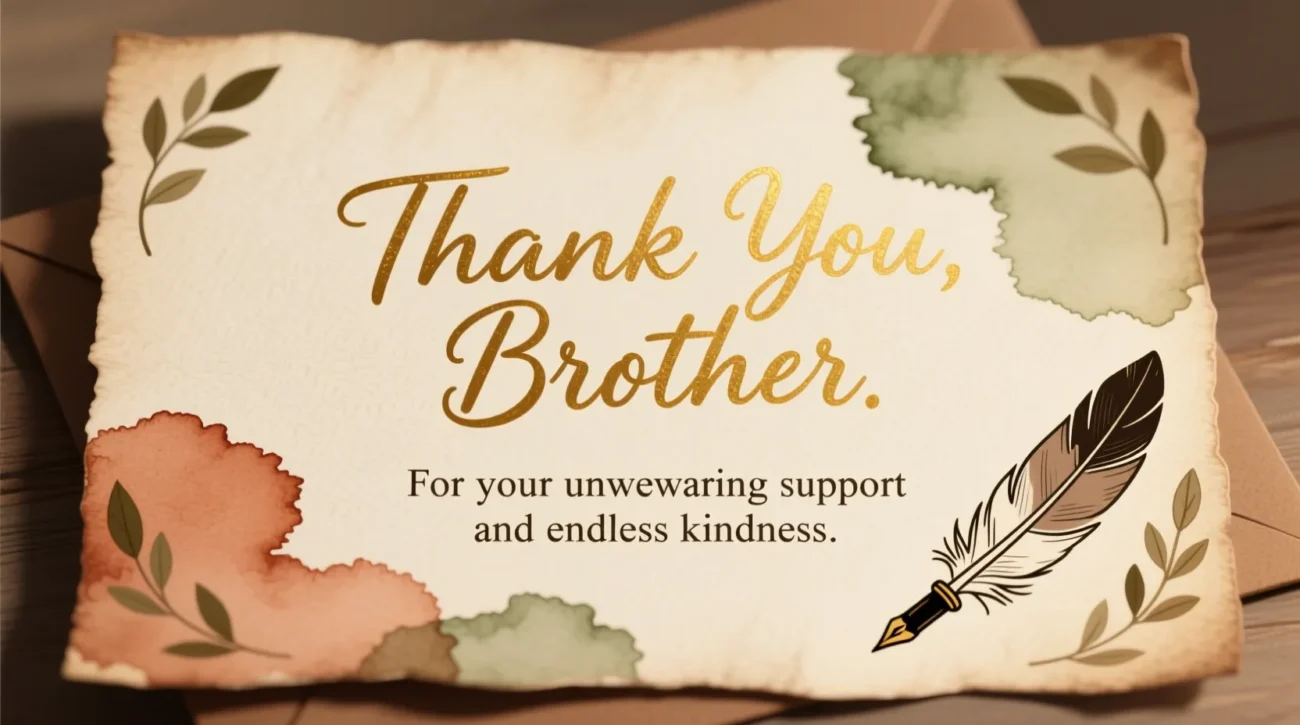 Sincere Thank You Messages for Brother