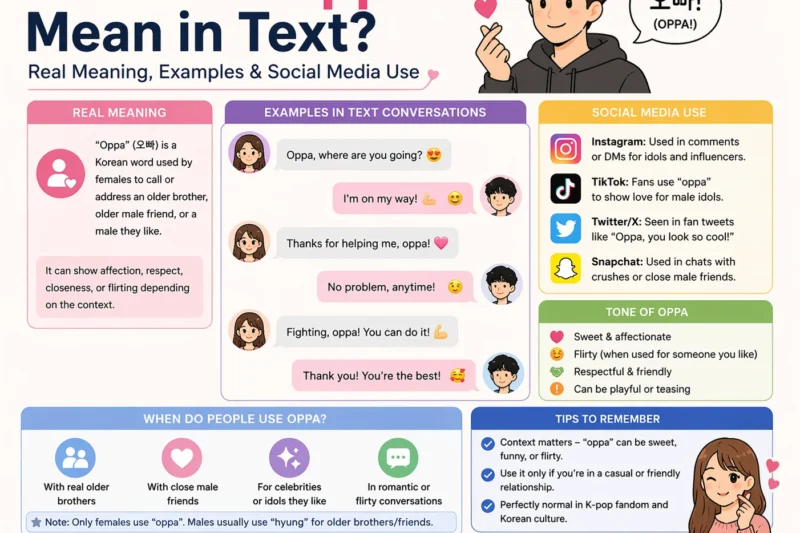 What Does Oppa Mean in Text? Real Meaning, Examples & Social Media Use