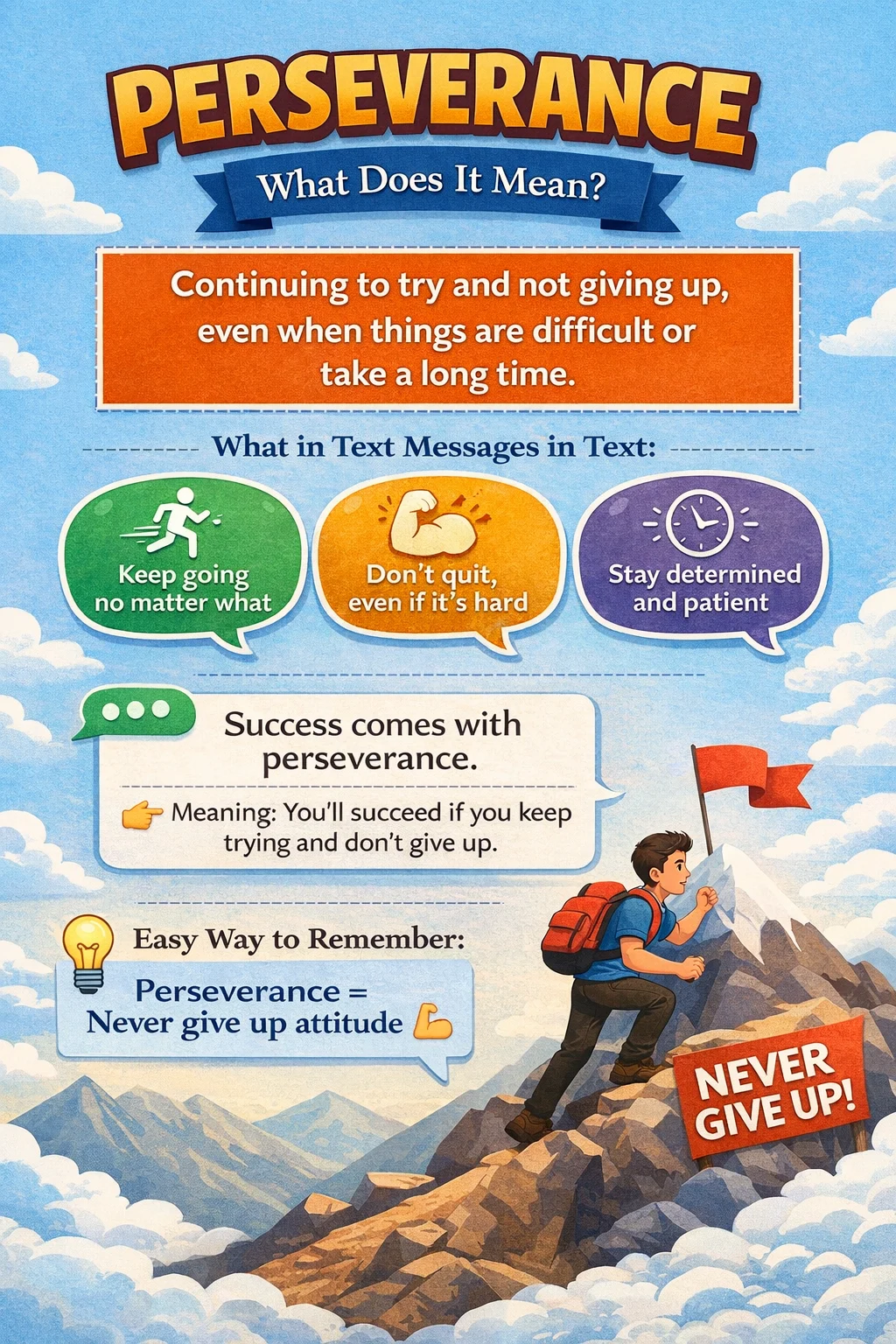 What Does What Does Perseverance Mean in Text?