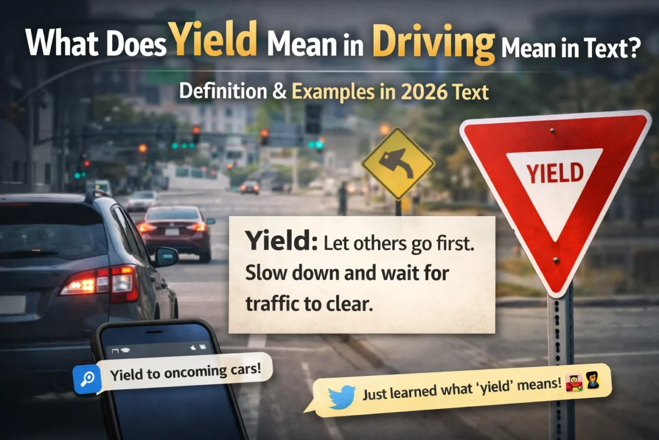 What Does What Does Yield Mean in Driving Mean in Text 2026
