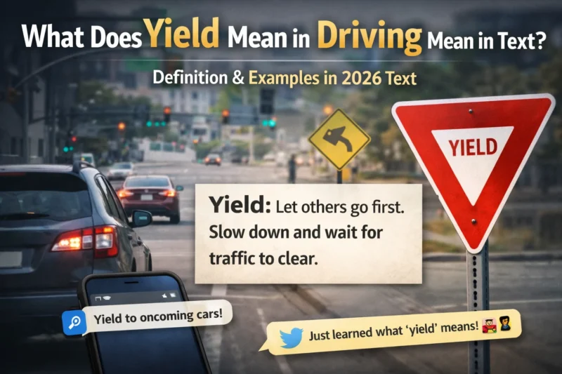 What Does What Does Yield Mean in Driving Mean in Text? Real Meaning, Examples & Social Media Use 2026