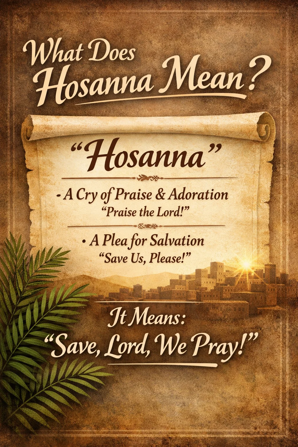 What Does Hosanna Mean in Text