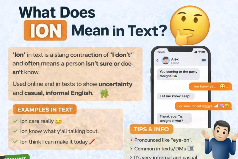 What Does Ion Mean in Text? Real Meaning, Examples & Social Media Use 2026