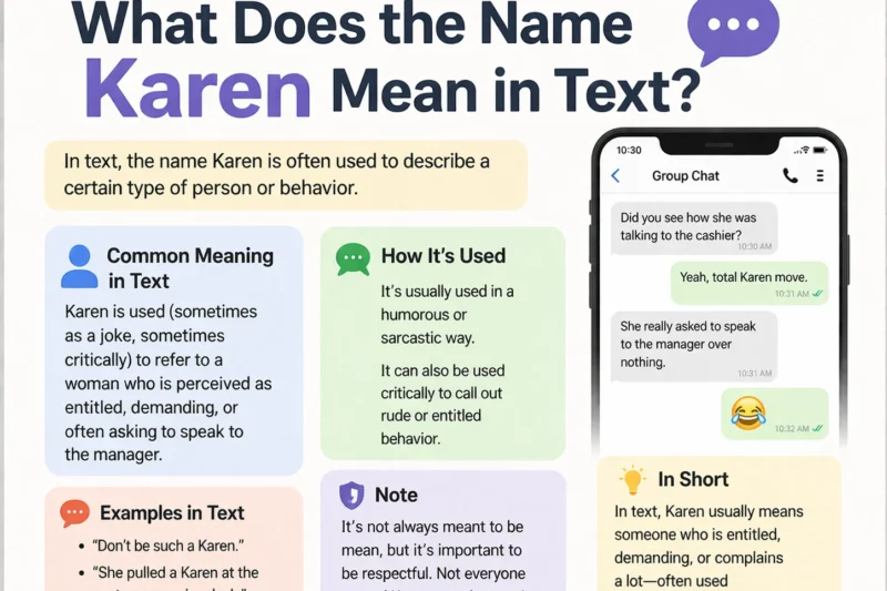 What Does the Name Karen Mean in Text? Real Meaning, Examples & Social Media Use 2026