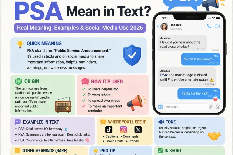 What Does PSA Mean in Text? Real Meaning, Examples & Social Media Use 2026